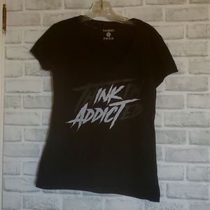 Ink Addict Womens V-neck shirt ( NWOT)